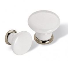 Pomello per mobili MITAL 030 - in ceramica bianca - Ferramenta Ilardi