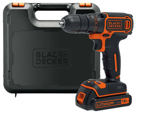 Black+Decker Trapano/avvitatore 18V - 1.5AH in valigetta Mod. 	BDCDC18K - Ferramenta Ilardi